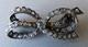 Broche Or Massif + Argent + Diamant Bijou Ancien Gold Diamond Brooch 19e Siècle