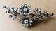 Broche Or Massif + Argent + Diamant Bijou Ancien Gold Diamond Brooch 19e Siècle