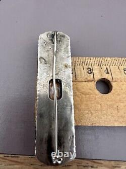 Broche argent massif Vermeil Vintage Vegetal Epoque 1930 Ancien Unisexe