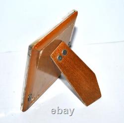 Cadre Photo ancien en Argent Massif Poiçon 800 encadrement guilloché 11.5x8.5