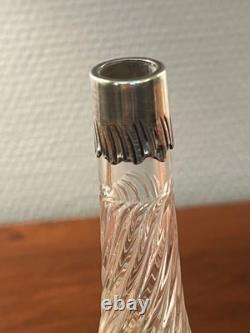 Carafe A Liqueur Monture Argent Massif Poincon Minerve/ Argenterie Ancienne
