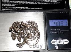 Chaine Ancienne en Argent Massif poids 48,51 gr / Longueur 80 cm