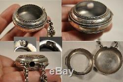Chatelaine Ancien Or Argent Massif Antique Pocket Watch Case Froment-meurice