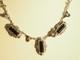 Collier Ancien Argent Massif Onyx Marcassites Antique Silver Necklace