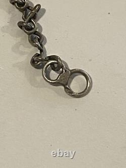 Collier Ancien Bijoux Kabyle Berbère En Argent Massif Emaille Corail Collier