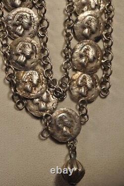 Collier Berbere Ancien Argent Massif Antique Solid Silver Ethnic Necklace