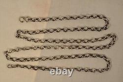 Collier Gros Sirop Ancien Argent Massif Antilles Bijou Regional Antique Chain