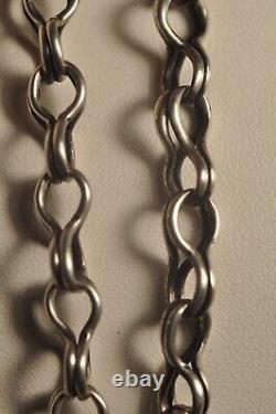 Collier Gros Sirop Ancien Argent Massif Antilles Bijou Regional Antique Chain