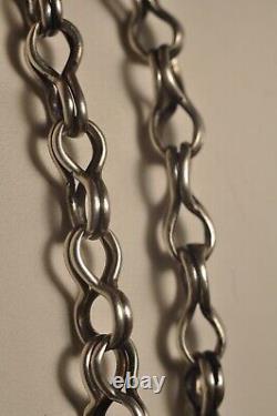 Collier Gros Sirop Ancien Argent Massif Antilles Bijou Regional Antique Chain