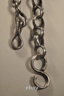 Collier Gros Sirop Ancien Argent Massif Antilles Bijou Regional Antique Chain