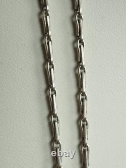 Collier Neglige Ancien Argent Massif Perles Antique Silver Pearl Necklace