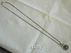 Collier Pendentif Ancien Argent Massif Perles Fines Seed Pearl Silver Pendant