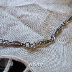 Collier ancien en argent 835 Maille filigranée délicate? 60 Cm