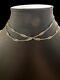 Collier Argent Massif Ancien Vintage Maille Olive 1900 Unisexe Chaine Intemporel
