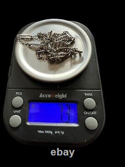 Collier argent massif ancien vintage Maille Olive 1900 Unisexe Chaine intemporel
