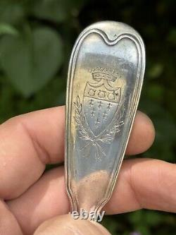 Cuillère À Ragoût & Ancien Régime & 18 Eme Siècle & France & Argent Massif