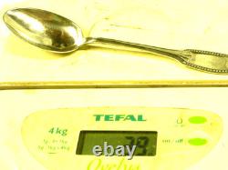 Cuillère De Table Ancienne Argent Massif Minerve Jacques Spoon Silver