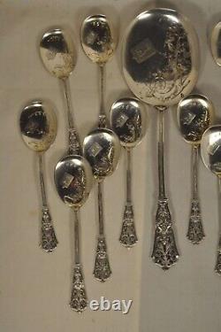 Cuilleres A Glace Ancien Argent Massif Antique Ice Cream Spoons
