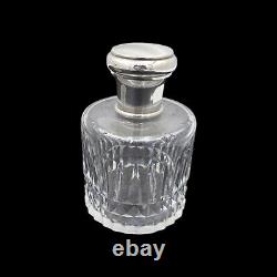 Deux Anciens Flacons De Parfum En Cristal Et Argent Massif, French Sterling