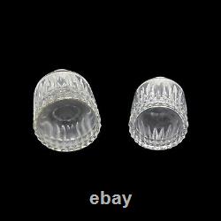 Deux Anciens Flacons De Parfum En Cristal Et Argent Massif, French Sterling