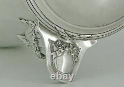 ÉMILE PUIFORCAT ANCIEN CHOCOLATIÈRE ARGENT MASSIF MINERVE 769gr LOUIS XVI RUBAN