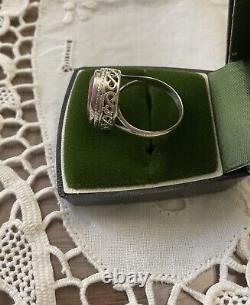 ENORME RUBIS VÉRITABLE, ARGENT MASSIF, Remarquable BAGUE ANCIENNE