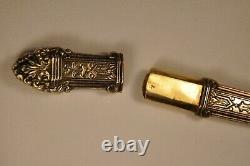 ETUI A AIGUILLES ANCIEN VERMEIL ANTIQUE SOLID SILVER NEEDLE CASE 19th c