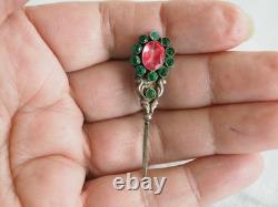 Epingle Fichu Epingletto Ancien Argent Massif Bijou Regional Normandie Silver
