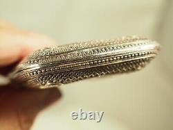 Etui A Cigarettes Ancien Argent Massif Filigrane Antique Silver Filigree Case