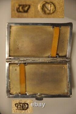 Etui Ancien Argent Massif Antique Art Deco Solid Silver Cigarette Case