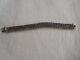 Fort Bracelet Ancien En Argent Massif Cygne 67 Grammes 19 Cms Ruban Tresse Gb17