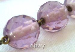 Grand Chapelet Ancien Argent Massif Et Grains En Verre De Couleur