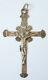 Grande Croix Pendentif Argent Bijou Ancien 19e Siècle Antic Cross