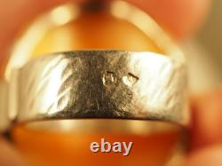 Grosse Bague Ancienne Argent Massif Camee Antique Silver Carved Cameo Ring T52