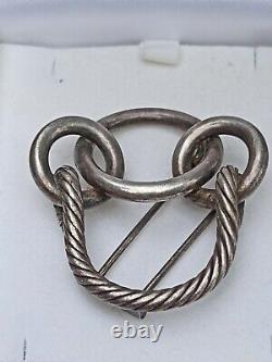 HERMÈS Broche ancienne en argent massif 25 gr