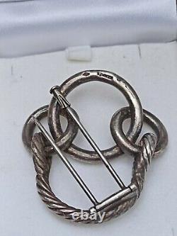 HERMÈS Broche ancienne en argent massif 25 gr