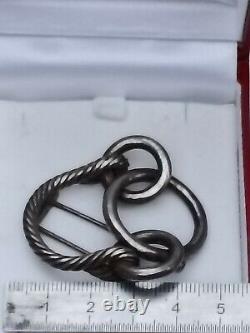 HERMÈS Broche ancienne en argent massif 25 gr