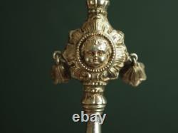 Hochet Siffleur Ancien Argent Massif Antique Silver Rattle Cherub