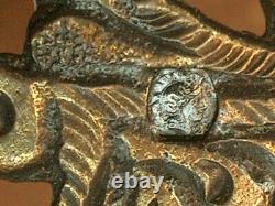 IMPORTANTE ANCIENNE BOUCLE DE CEINTURE VERMEIL ARGENT MASSIF DORÉ MINERVE XIXe