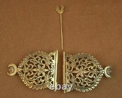 IMPORTANTE ANCIENNE BOUCLE DE CEINTURE VERMEIL ARGENT MASSIF DORÉ MINERVE XIXe