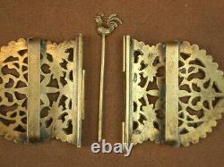IMPORTANTE ANCIENNE BOUCLE DE CEINTURE VERMEIL ARGENT MASSIF DORÉ MINERVE XIXe