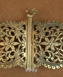 IMPORTANTE ANCIENNE BOUCLE DE CEINTURE VERMEIL ARGENT MASSIF DORÉ MINERVE XIXe