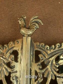 IMPORTANTE ANCIENNE BOUCLE DE CEINTURE VERMEIL ARGENT MASSIF DORÉ MINERVE XIXe