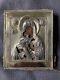 Icone Ancienne Russe Argent Massif 84 Huile Vierge A L Enfant Orthodoxe