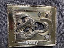 Icone Ancienne Russe Argent Massif 84 Huile Vierge A L Enfant Orthodoxe