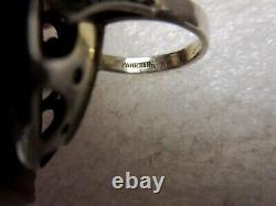 Imposante BAGUE ancienne ART DECO signé FAHRNER Camée & Argent massif Ring