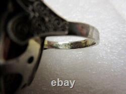 Imposante BAGUE ancienne ART DECO signé FAHRNER Camée & Argent massif Ring