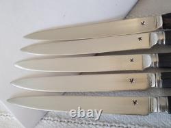 LOT ANCIENS COUTEAUX XVIIIe ARGENT MASSIF ÉBÈNE 18ème silver knives 18th