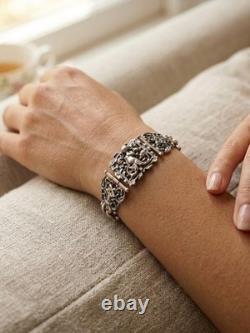 Louis BAUDET Bracelet Ancien en Argent Massif et Vermeil Époque XIXe