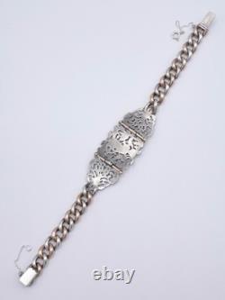 Louis BAUDET Bracelet Ancien en Argent Massif et Vermeil Époque XIXe